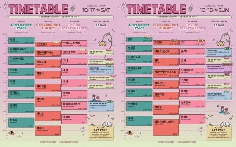 'Grand Mint Festival 2026' 公開時間表 李素羅與潤荷壓軸主舞臺